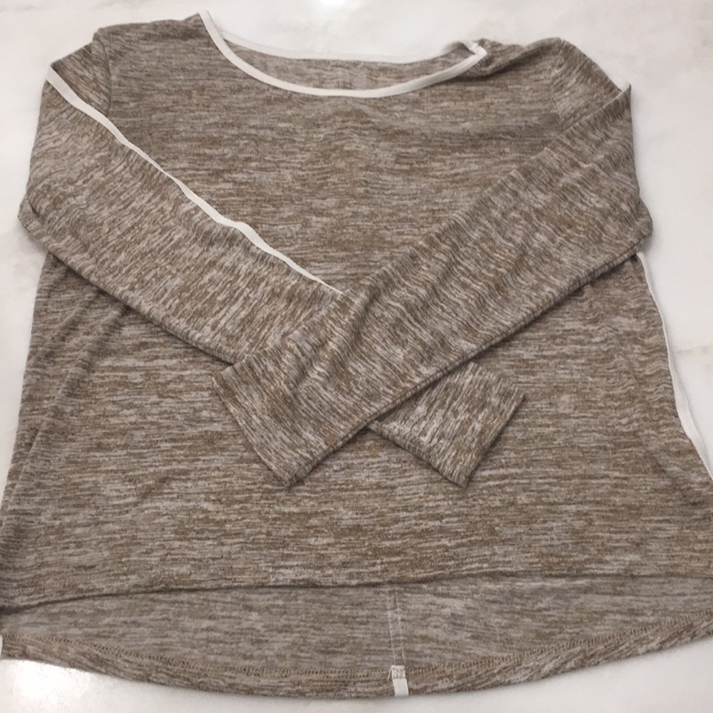 Unknown Brand Women’s Brown Marled L/S Top-Size Small